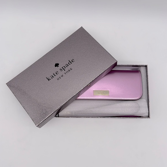 Kate Spade Kenzie Boxed Medium Flap Wristlet Quartz Pink - Picture 9 of 16